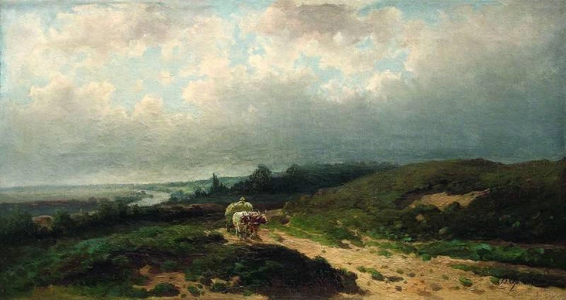 Volodymyr Orlovsky - Carro di fieno con buoi